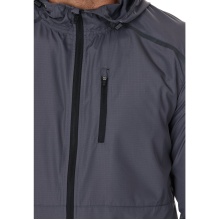 Endurance Running Jacket Hugoee with Hood Grey Men